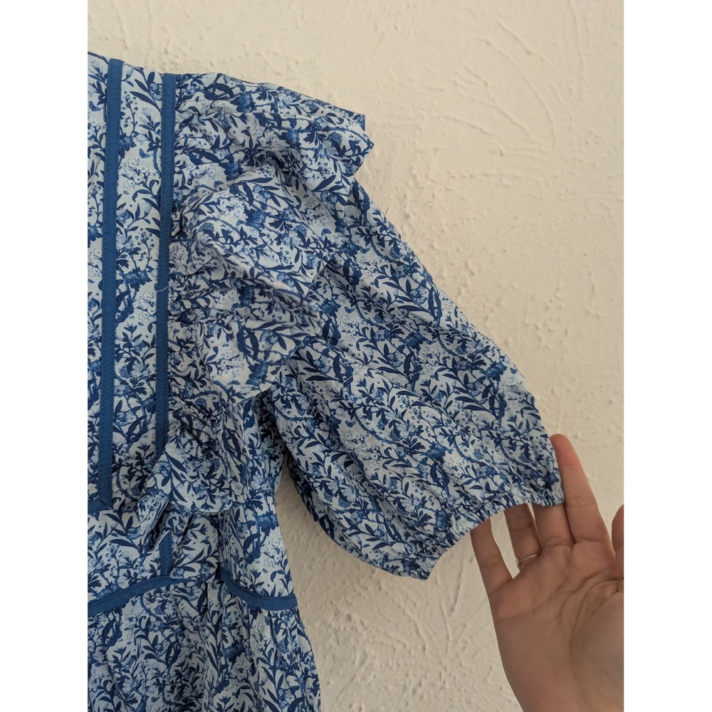 Hyacinth House Rosaleigh mini dress size M floral puff sleeve garden party - Picture 6 of 9